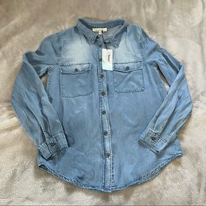 Chambray denim long sleeve